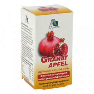 GRANATAPFEL 500 mg plus Vit.C+B12+Zink+Selen Kaps.